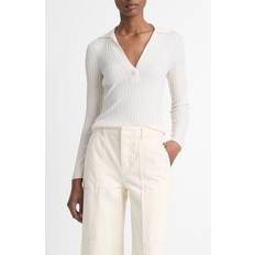 Hvid - Silke Sweatere Vince Snap Wool Silk-Blend Polo Shirt - White
