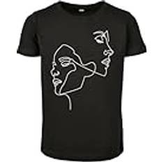 Unisex T-Shirt Kids One Line Short Sleeve black 134/140