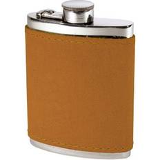 Fickpluntor Wentworth Pewter 6oz English Tan Captive Top Pewter ET Hip Flask