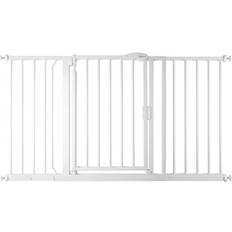 Safetots Safetots Pressure Fit Self Closing Stair Gate, 139.8Cm 146.8Cm, White, Auto Closing Baby Gate, Safety Barrier One Size