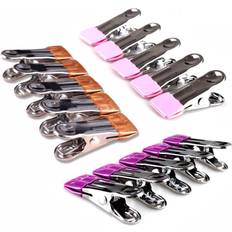 Clothing Care Tianfu Stainless Steel Clothes Pins: 30 Packs Metal Beach Towel Clips, Pool Cover Clips,Heavy Duty Close Pins Hanging Towel Clamp Cloth Clips