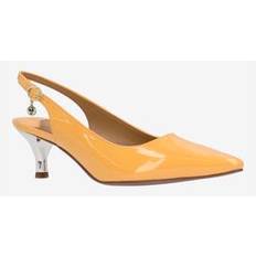 Shoes Rene Women's Slingback Pumps, 9.5M Tangerine Pate 9.5M