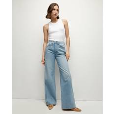 Veronica Beard Taylor Double-Seam Wide-Leg Jean Nova 27