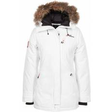 White Coats Peak Mountain Parka With Real Fur For Women Akagan - Blanc