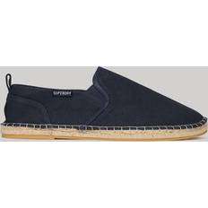 Blue - Men Espadrilles Superdry Men's Men's Canvas Espadrille Shoes Navy Richest Navy