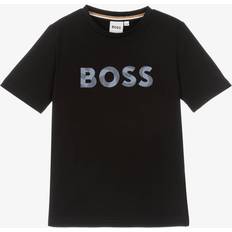 BOSS Black Kids Logo-print Short-sleeved Cotton-jersey T-shirt 4-16 Years BLACK