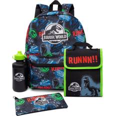 Jurassic World backpack set kids 4 piece school lunch box water bottle one size