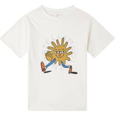 Stella McCartney Kids T-shirt Med Tryk Cremefarvet