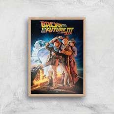 Natural Framed Art Universal Studios Back To The Future 3 Giclee Print A4 Framed Art