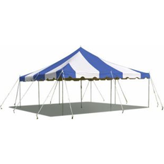 20' x 20' weekender canopy pole tent blue & white party, event, backyard