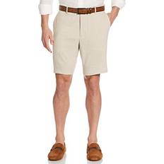 Men - Natural Shorts Cubavera Men's Blend Flat Front Shorts, Natural Linen