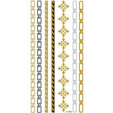 Cosmetics KPLFUBK Sold by: Tattoo Waterproof Metallic Temporary Tattoo Gold Silver Sticker