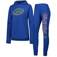 Clothing Concepts Sport Women's Royal Distressed Florida Gators Long Sleeve Hoodie T-shirt and Pants Sleep Set Royal