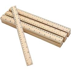 Pack Wooden Ruler 12 Rulers Bulk Wood Measuring Ruler Office Ruler 2