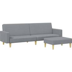 vidaXL 3216227 Light Grey Sofa 220cm 2pcs 2 Seater