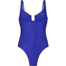 L - Polyamid Badedrakter Hunkemöller Santorini Shaping Swimsuit - Blue