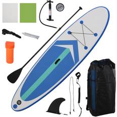 SUP Soozier Inflatable SUP Stand Up Paddle Board Ultra-Light Yoga with Non-Slip Deck Premium Accessories Blue Aosom.com