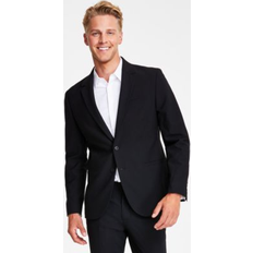 Men - Slim Suits Calvin Klein Men's Refined Slim-Fit Stretch Suit Jacket Black Beauty