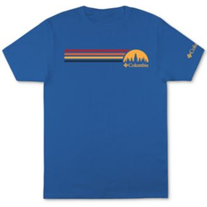 Columbia T-shirts Columbia Men's Striped Logo Graphic T-Shirt Vivid Blue