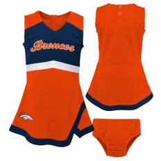 Orange Dresses Children's Clothing Outerstuff Girls Toddler Orange Denver Broncos Cheer Captain Dress with Bloomers Orange 3T