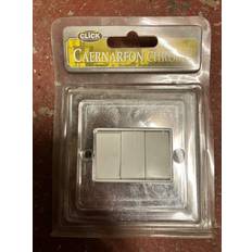 Click Scolmore Caernarfon 3 gang 2 way light switch chrome