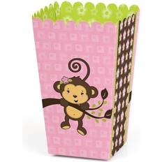 Big Dot of Happiness Popcorn Box Monkey Girl 12-pack