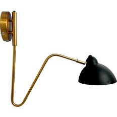 Dyberg Larsen Väggarmaturer Dyberg Larsen Futura Black/Brass Väggarmatur