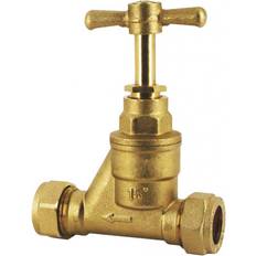 Steel Plumbing Primaflow compression stopcock brass 1pc 15mm bs1010