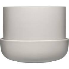 Iittala Nappula Pot With Saucer 17x13 cm Light Gray ∅17cm