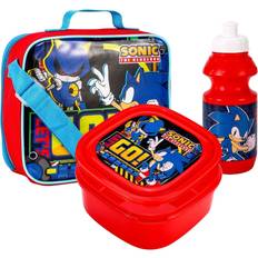 Sega Sonic lunch bag insulated thermal 3 piece boys blue sonic the hedgehog