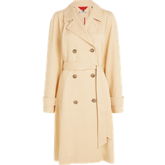 Tommy Hilfiger Double Breasted Relaxed Trench Coat - Harvest Wheat