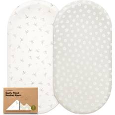 Bassinets Keababies Organic Bassinet Sheet for Baby Girls, Boys, 2-Pack Soothe Bassinet Bassinet Meadow