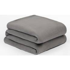 Dreamscene Plain Fleece Blankets Grey (240x200cm)