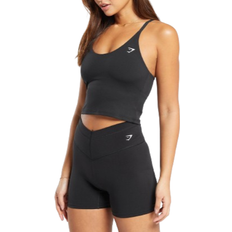 Recycled Fabric - Women Tank Tops Gymshark Everyday Shelf Cami Tank - Black