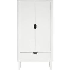 MDF Vaatekaapit Sebra Vaatekaappi Kahdella Ovella Classic White