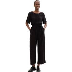 Damen - Viskose Jumpsuits & Overalls Tom Tailor Denim Entspannter Palazzo-overall für Damen Schwarz