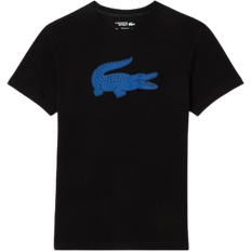 Lacoste T-shirts Lacoste Men's Ultra Dry Logo Sport T- Shirt - Black/Blue