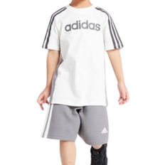 Adidas Tyttö Muut Setit Adidas Kid's Linear T-shirt/Shorts Set - White/Grey (IS6332)