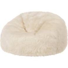 Beige Bean Bags ICON Luxury Fluffy Living Room Cream Bean Bag