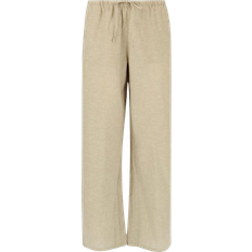 Femme - Pantalons en lin Gina Tricot Linen Blend Trousers - Beige