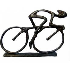 Cast Iron Decorative Items Cast Iron Rustic Cyclist Figurine