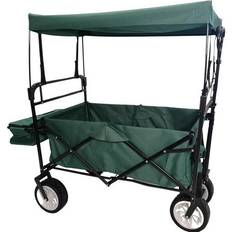 Folding Festival Camping Storage Trolley with Canopy & Waterproof Cover 100Kg Capacity