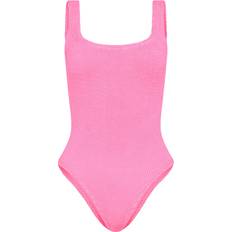 Dame - Rosa Badedrakter Hunza G Square Neck Swimsuit - Bubblegum