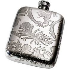 Fickpluntor Wentworth Pewter Peacock Pattern 4oz Pewter Pocket 844PEA Hip Flask