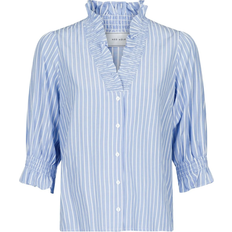 Neo Noir Briony Wide Stripe Blouse - Light Blue