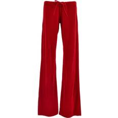 Balenciaga Pantaloni Balenciaga Used Velvet Pantaloni Rosso Donna