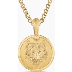 David Yurman Charms & Pendants David Yurman Men's Petrvs Wolf Amulet in 18K Gold, 18mm