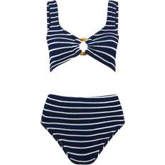 Polyamide - Women Bikini Sets Hunza G Nadine Stripe Bikini - Navy/White