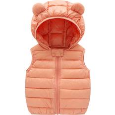 Vests Xcsgsra Orange, 1-2Years Kids Boys Girls Body Gilet Padded Vest Light Coat Not Specified One