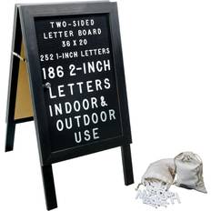 White Bulletin Boards Excello Global Products A-Frame Sidewalk Sign 20x36"